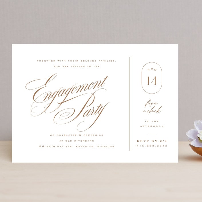 "gelt" - Engagement Party Invitations in Cocoa by chocomocacino - Front
