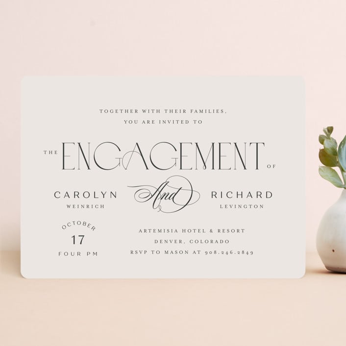 "nocturne" - Engagement Party Invitations in Tan by chocomocacino - Front