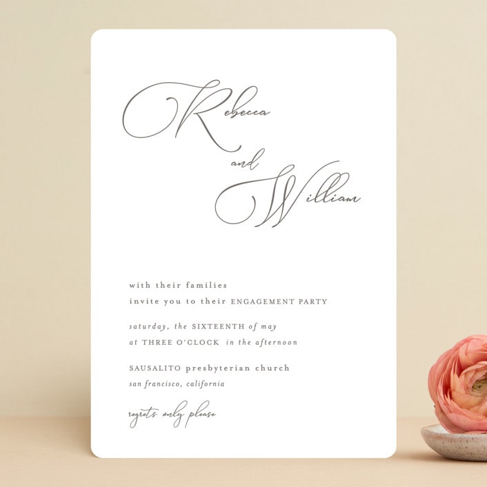 "Sausalito" - Engagement Party Invitations in Cloud by Mansi Verma - Front