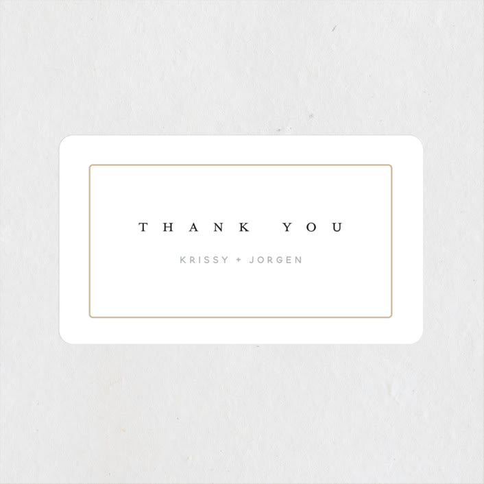 "krista" - Engagement Party Favor Stickers in Salt by Stephanie Hawkes - Front