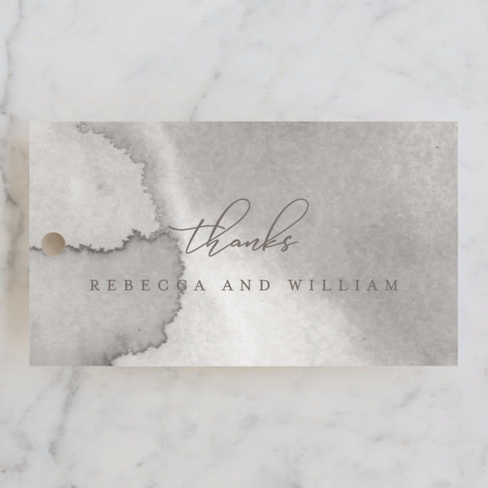 "Sausalito" - Wedding Favor Tags in Cloud by Mansi Verma - Front