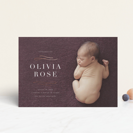 "Jubilee" - Birth Announcements in Milk by Lauren Chism - Front