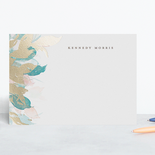 "Swaying" - Personalized Stationery Cards in Water by Everett Paper Goods - Front