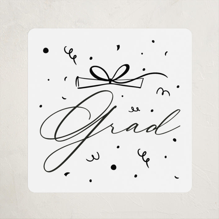 "Arch Photo" - Graduation Stickers in Quartz by Becky Nimoy - Front