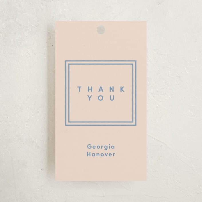 "Classically done" - Graduation Favor Tags in Country Blue by Inkblot Design - Front