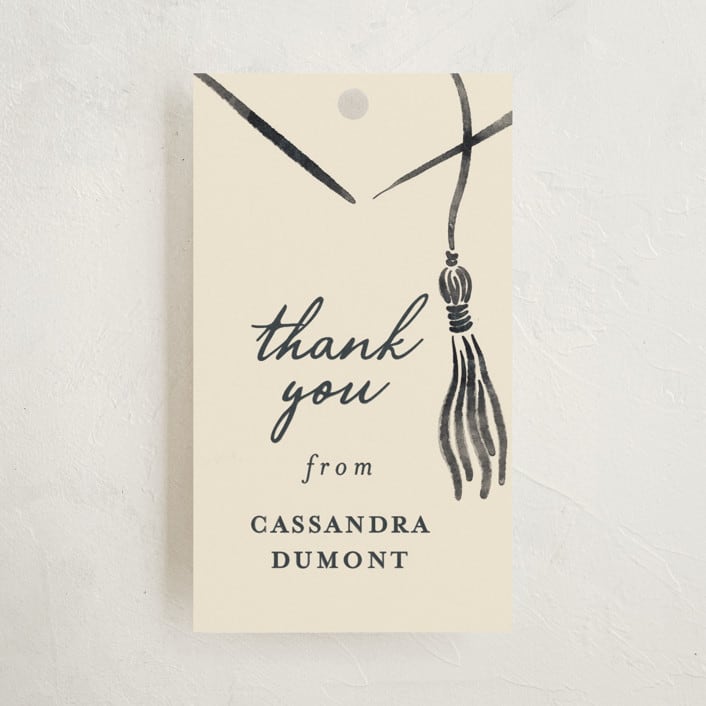 "Inked" - Graduation Favor Tags in Ink by Jamie Alexander - Front