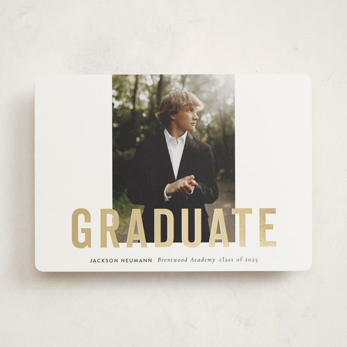 "Jax" - Graduation Announcements in Cloud by Sara Hicks Malone - Front