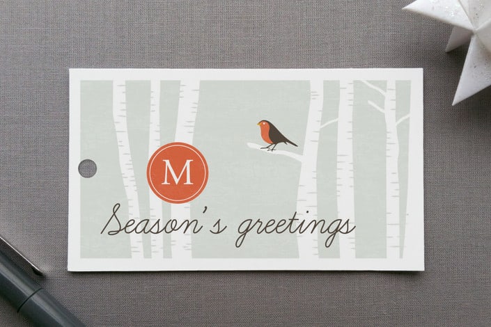 "Hazy Shade of Winter" - Gift Tags in Blue Frost by Stacey Meacham - Front