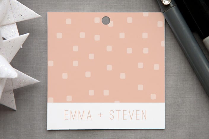 "Arrowhead Pastels" - Gift Tags in Coral by Stacey Meacham - Front