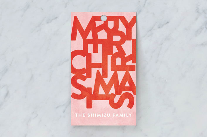 "Merrihaus" - Gift Tags in Cherry by Jennifer Lew - Front