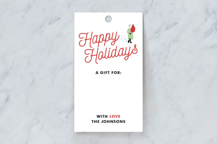 "Holiday Hustle" - Gift Tags in Snow Day by Patrice Horvath - Front