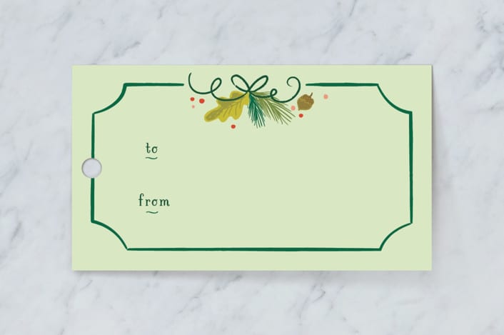 "Woodland Christmas" - Gift Tags in Forest by Ariel Rutland - Front