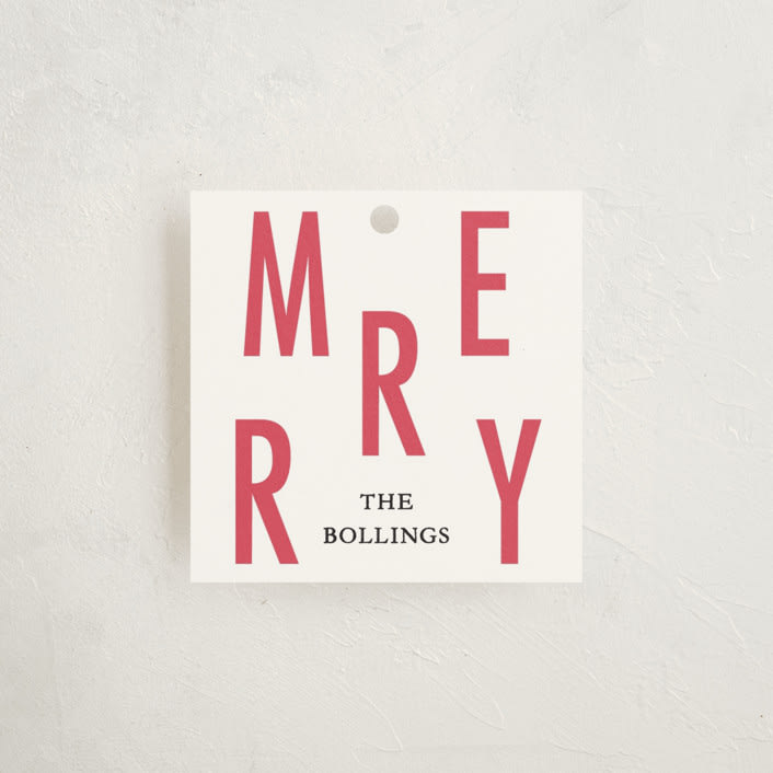 "Big Merry" - Gift Tags in Snow by Baumbirdy - Front