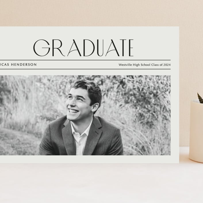 "newspaper" - Graduation Announcements in Newsprint by Kaydi Bishop - Front