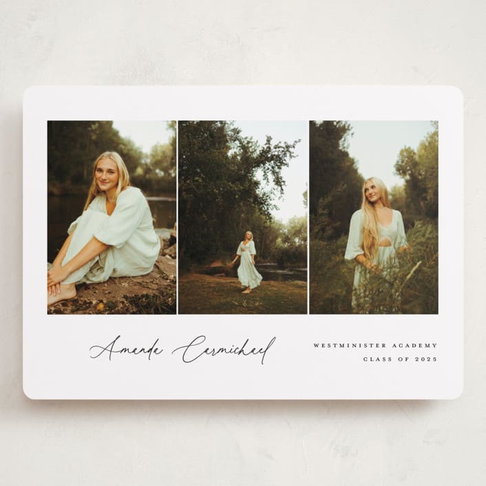 "The Trio" - Graduation Announcements in Onyx by Benita Crandall - Front