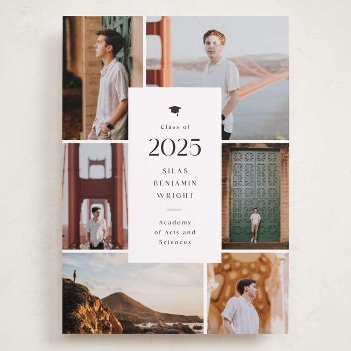"pastiche" - Graduation Announcements in Raven by Olivia Raufman - Front