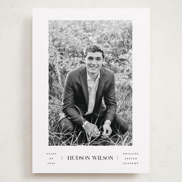 "Collegiate" - Graduation Announcements in Onyx by Benita Crandall - Front