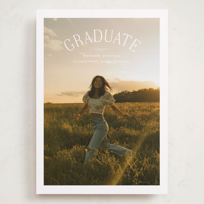 "Study Guide" - Graduation Announcements in Cloud by Carolyn MacLaren - Front