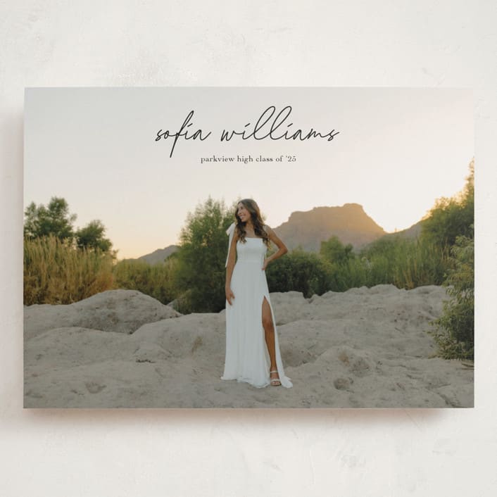 "high script" - Graduation Announcements in Onyx by Eric Ransom - Front