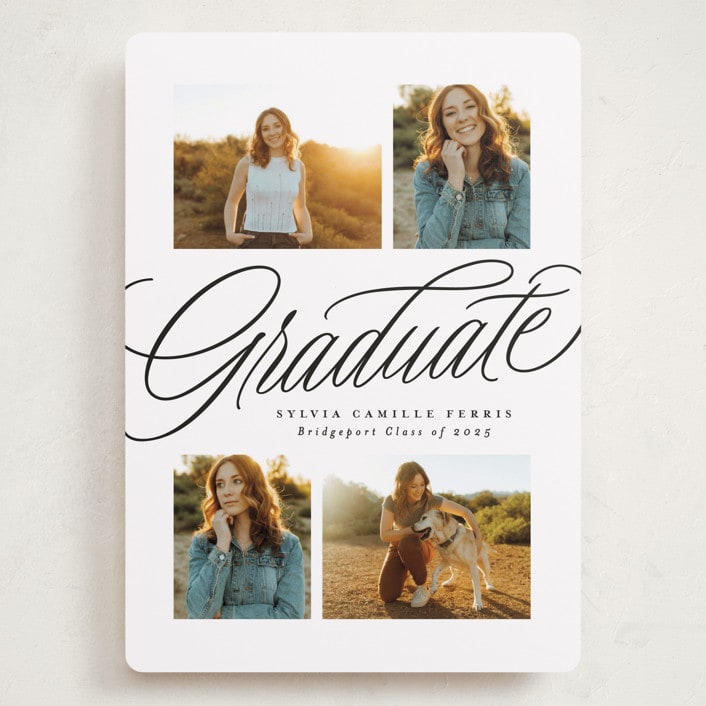"Classic quad" - Graduation Announcements in Newspaper by Lea Delaveris - Front