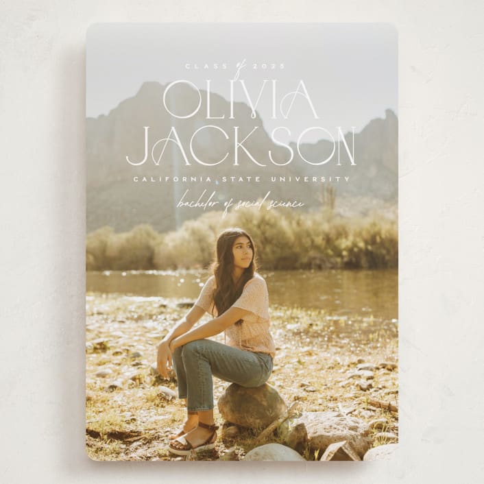 "Sure Thing" - Graduation Announcements in Waterlily by Owl and Toad - Front