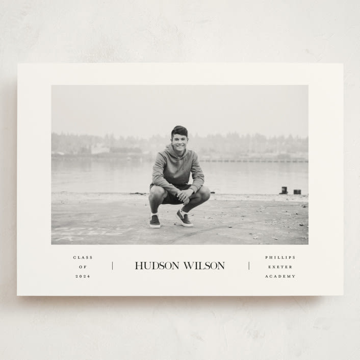 "Collegiate" - Graduation Announcements in Onyx by Benita Crandall - Front