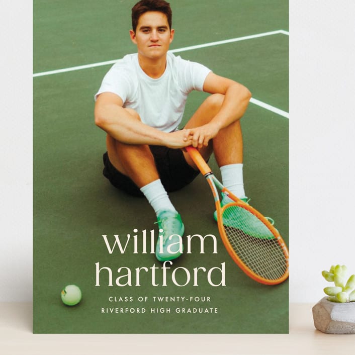 "Hartford" - Graduation Announcements in Silk by Ellen Schlegelmilch - Front