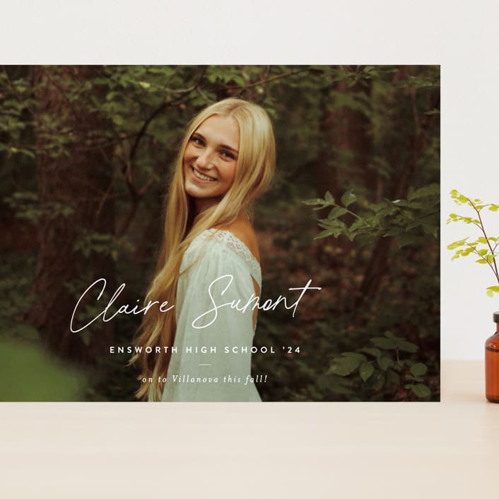 "Journal " - Graduation Announcements in Snow by Sara Hicks Malone - Front