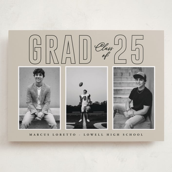 "High Score" - Graduation Announcements in Vanilla by Sherley Ferreira - Front