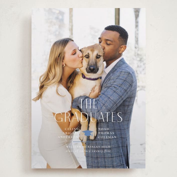 "Grad Duo" - Graduation Announcements in Sky by Ana Sharpe - Front