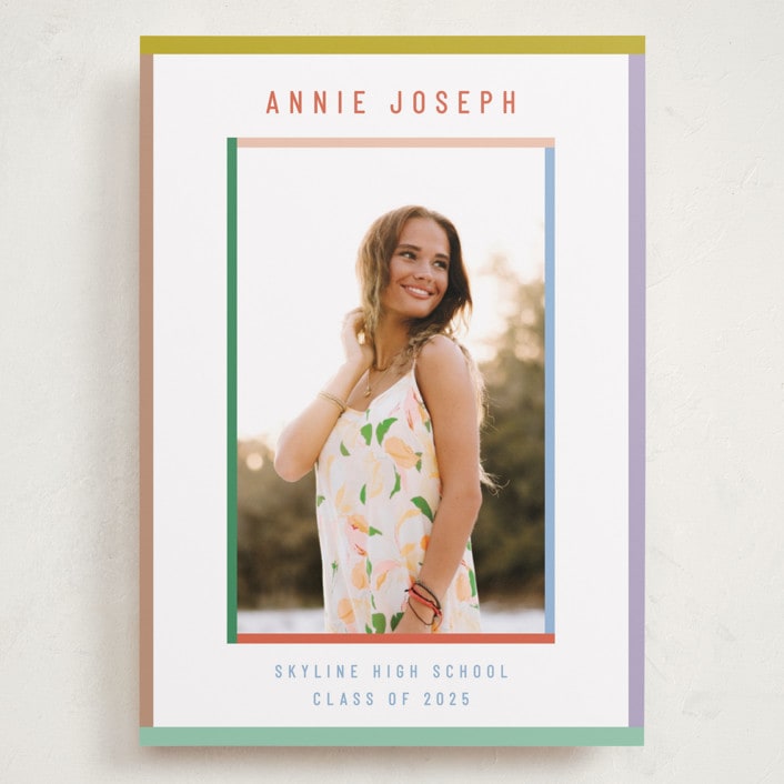 "Color Frame" - Graduation Announcements in Candy by Kelly Watkins - Front
