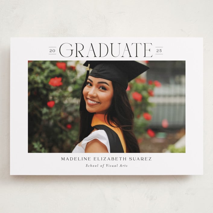 "Newsprint" - Graduation Announcements in Snow by Nicoletta Savod - Front