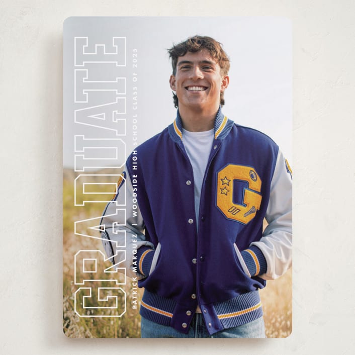 "Strength" - Graduation Announcements in Snow by Sarah Curry - Front