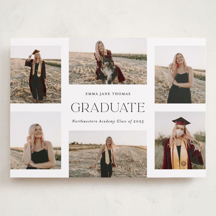 "Graduate Grid" - Graduation Announcements in Classic by Lehan Veenker - Front