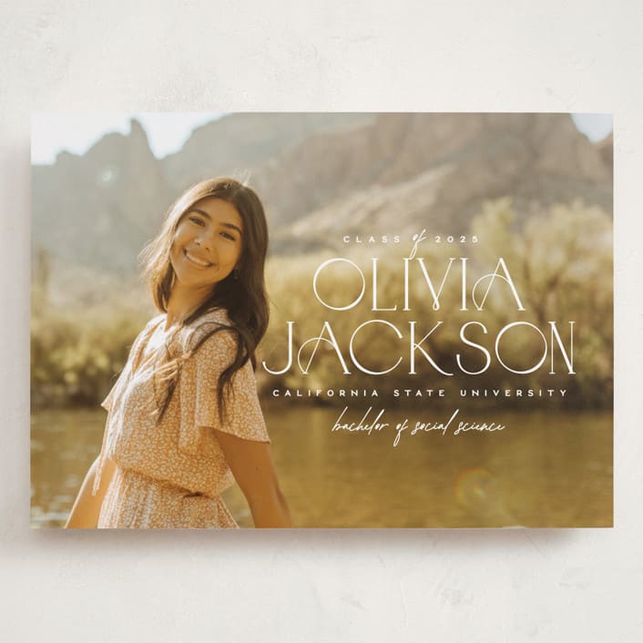 "Sure Thing" - Graduation Announcements in Waterlily by Owl and Toad - Front