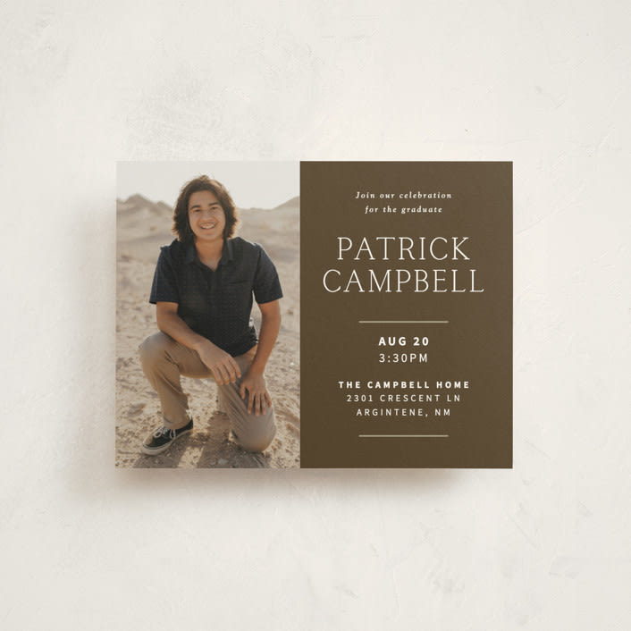 "Simply" - Graduation Insert Cards in Chocolate by Lisa Assenmacher - Front