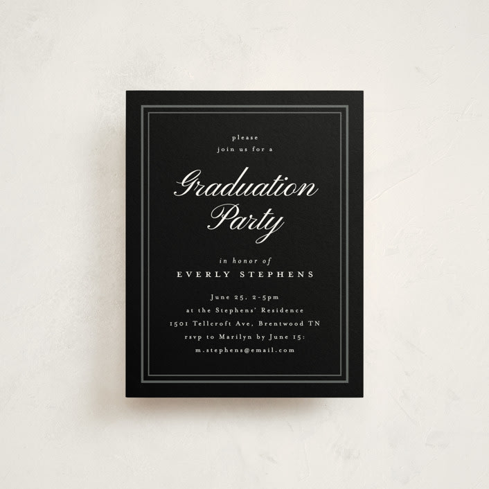 "Exemplar" - Graduation Insert Cards in Ink by Melanie Kosuge - Front