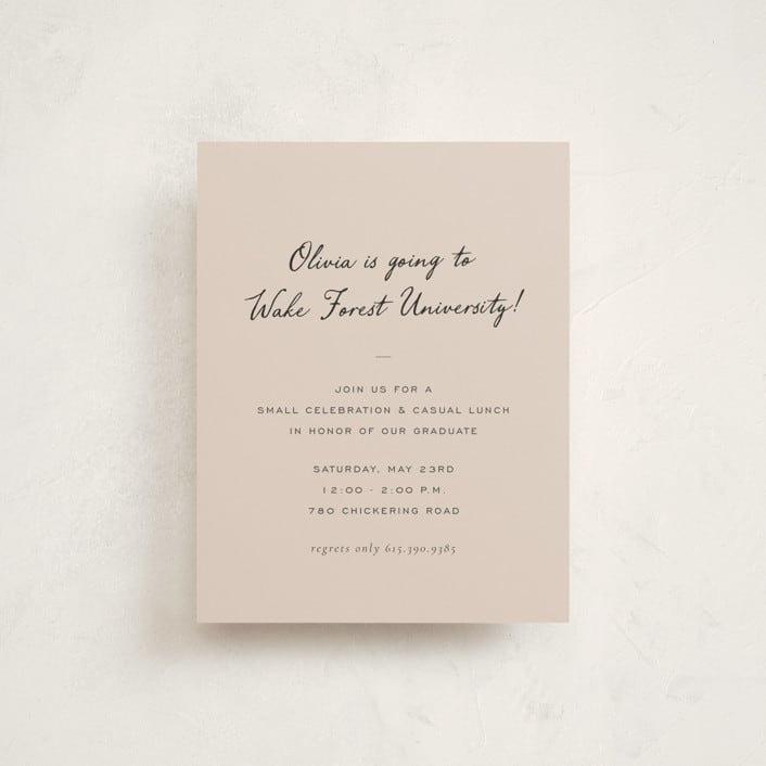 "r e f l e c t i o n" - Graduation Insert Cards in Charcoal by Sara Hicks Malone - Front