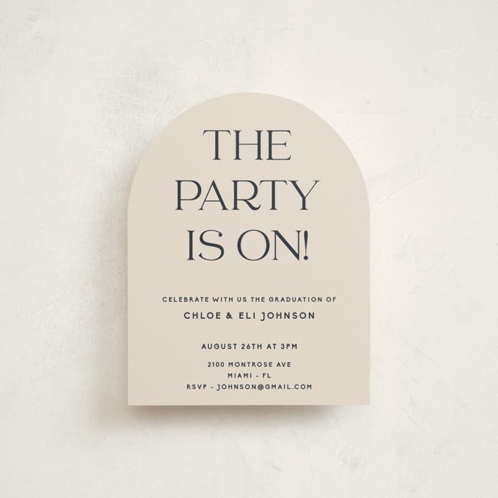 "Double the cheers" - Graduation Insert Cards in Nightsky by Pati Cascino - Front