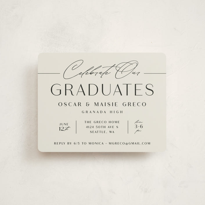 "Our Grads" - Graduation Insert Cards in Clay by Olivia Raufman - Front