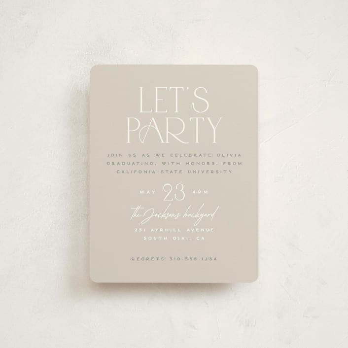 "Sure Thing" - Graduation Insert Cards in Waterlily by Owl and Toad - Front