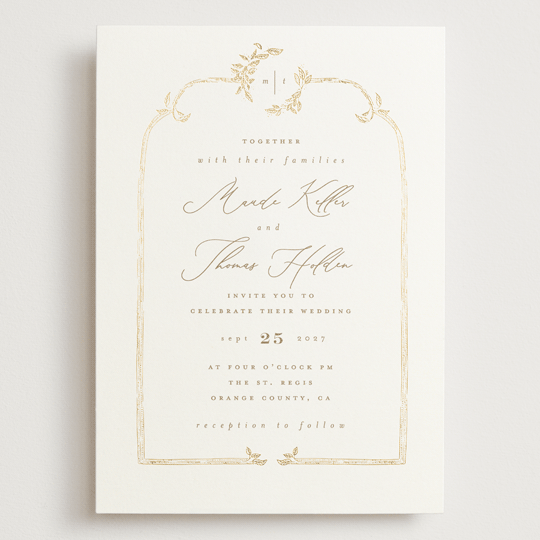 "Reflection" - Wedding Invitations in Porcelain by Leah Bisch - Front