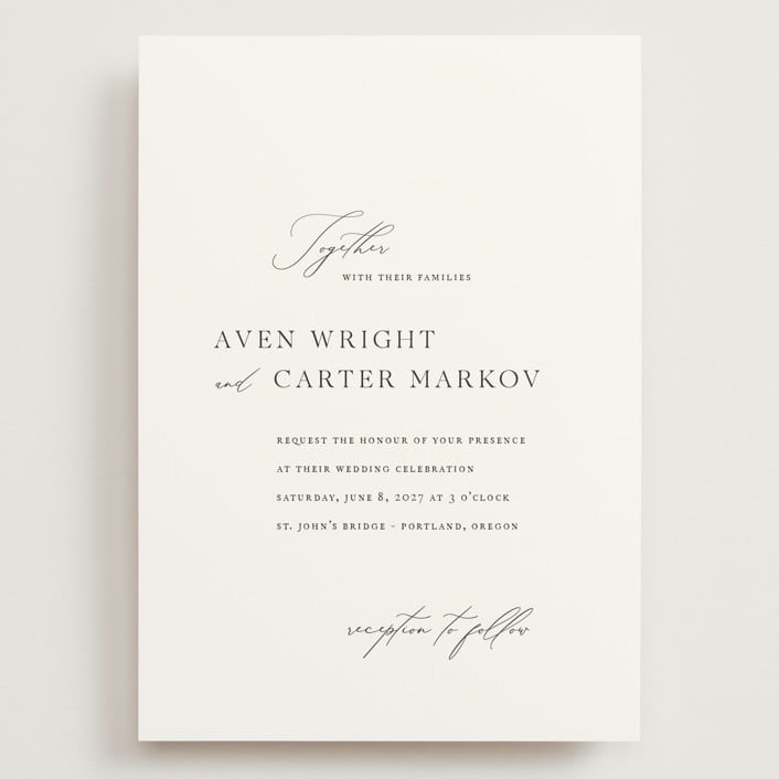 "Storybook" - Wedding Invitations in Ink by Jennifer Postorino - Front