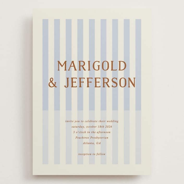 "stripes" - Wedding Invitations in Wave by Kelly Watkins - Front