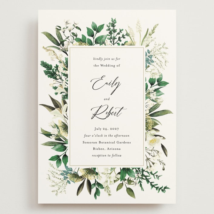 "Fresh Classic" - Wedding Invitations in Porcelain by Susan Moyal - Front