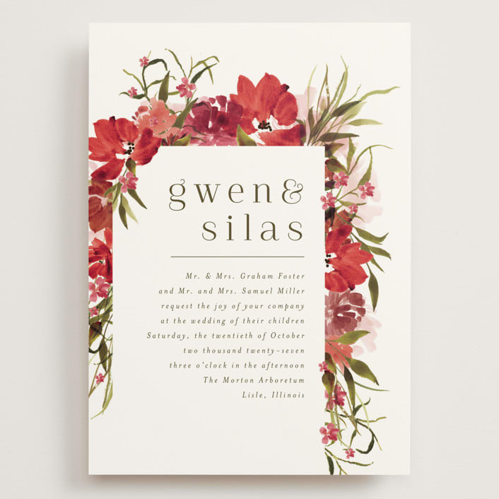 "wispy" - Wedding Invitations in Sienna by Angela Marzuki - Front