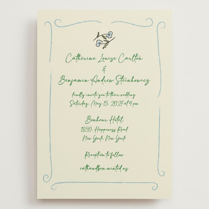 "The Pairfect" - Wedding Invitations in Waterlily by Helena Vitto - Front