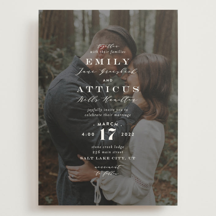 "Picture Perfect" - Wedding Invitations in Diamond by Amy Payne - Front