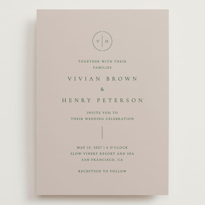 "wellness" - Wedding Invitations in Vineyard by Sumak Studio - Front