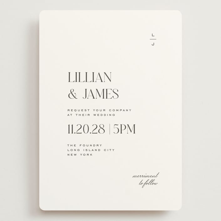 "Clarity" - Wedding Invitations in Diamond by Heather Cairl - Front